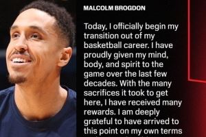 布罗格登退役声明：过去数十载我毫无保留地奉献给了篮球！